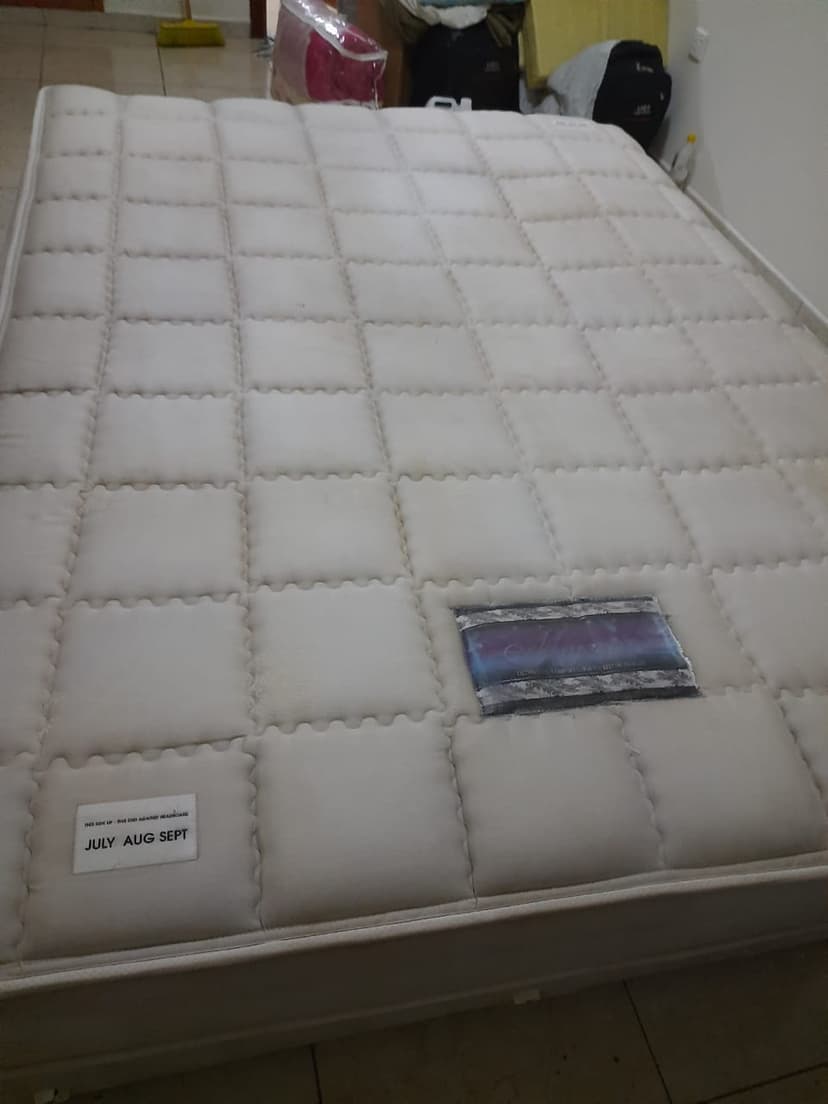 Mattress after professional deep cleaning and sanitization by Al Haya showing restored freshness in Dubai
