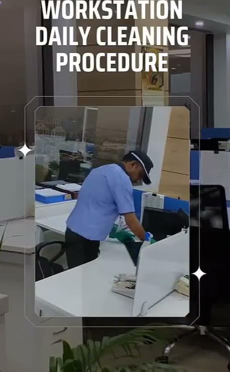 Office workstation and desk cleaning service in Dubai by Al Haya professionals