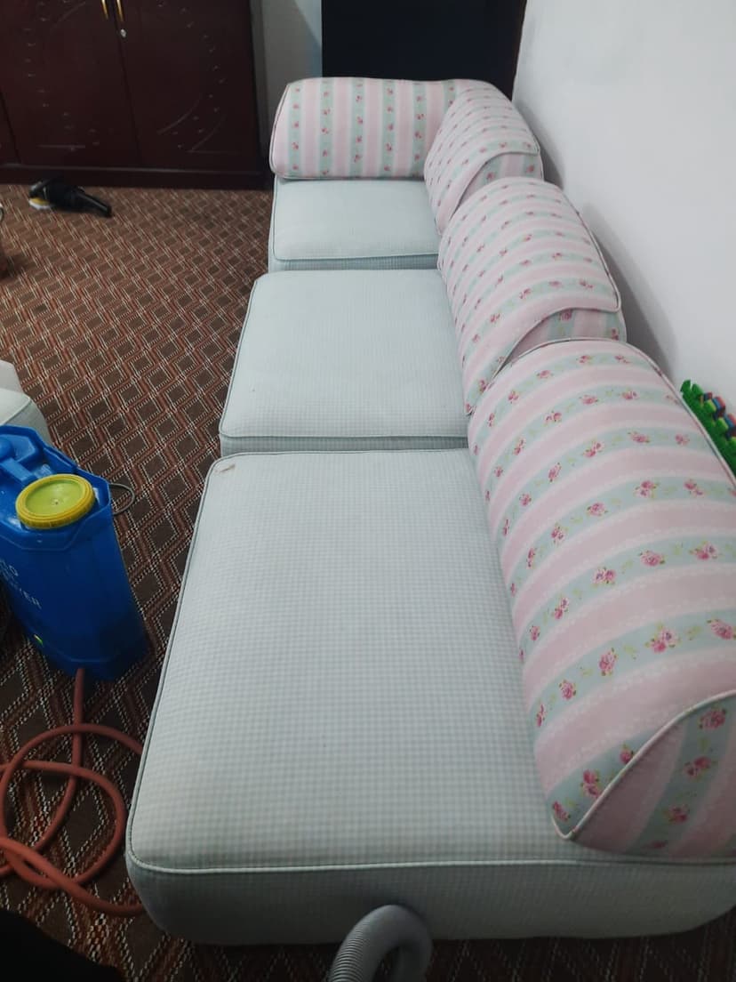 Sofa cleaning after - professionally cleaned sofa with stains removed by Al Haya in Dubai - Job 1