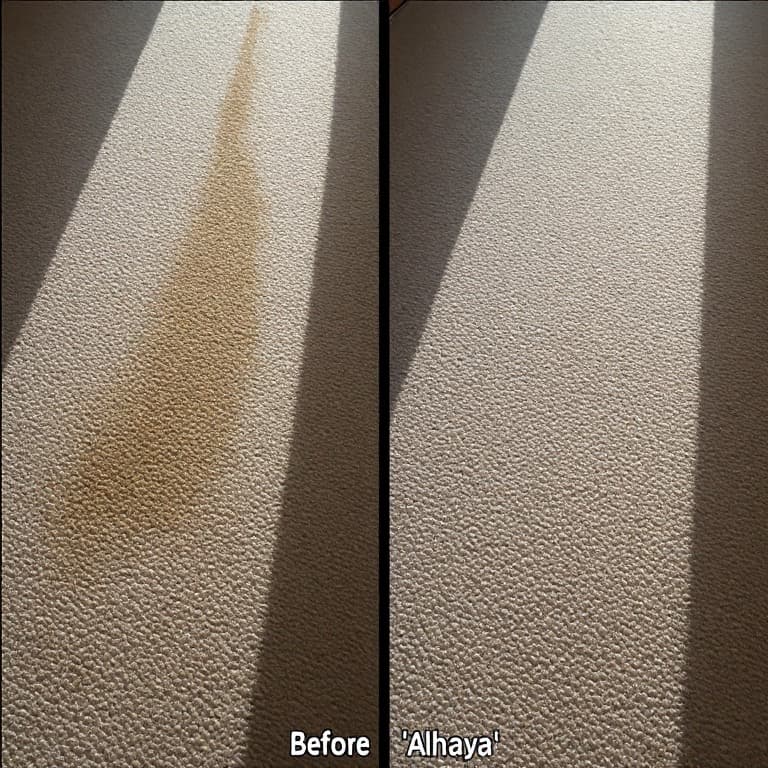 Carpet cleaning before and after with professional stain treatment Dubai
