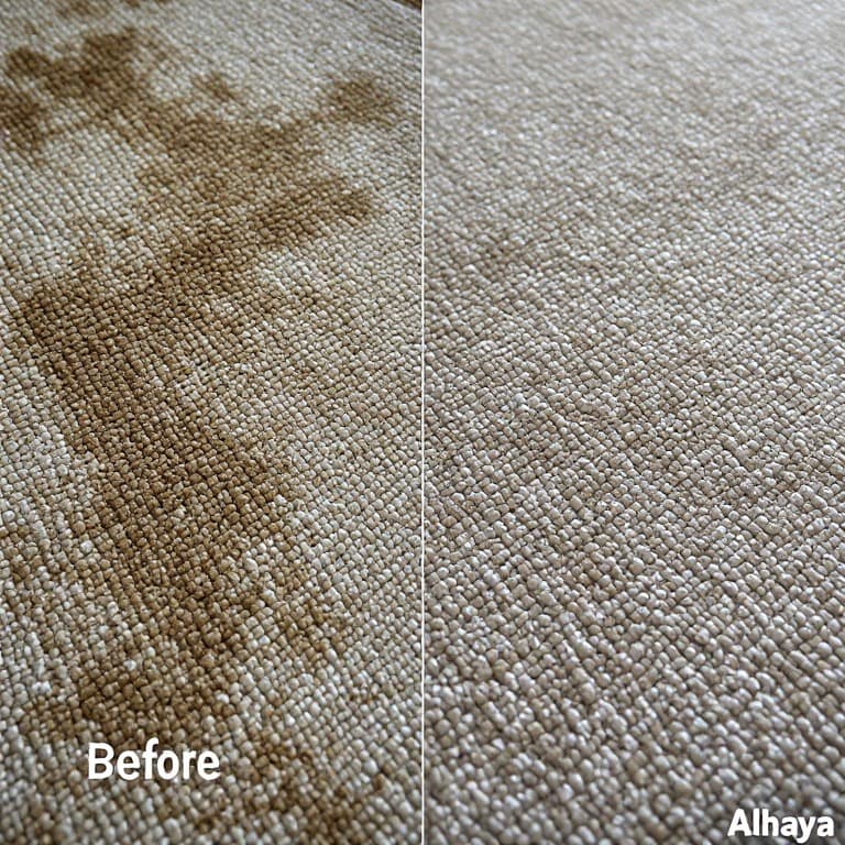 Carpet deep cleaning before and after stain extraction Dubai