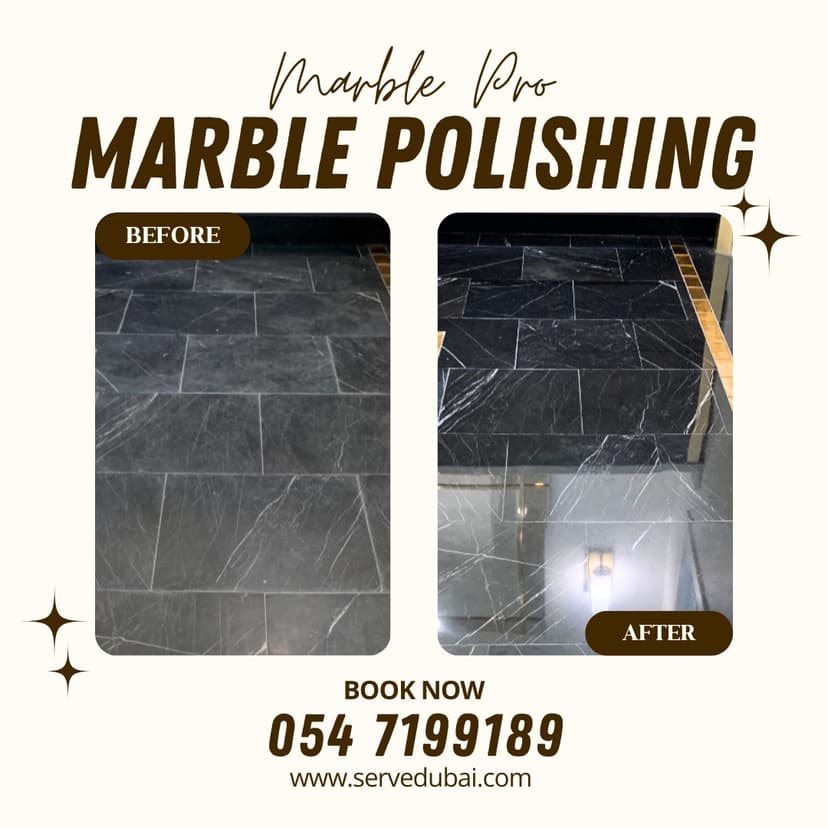 Marble floor polishing and crystallization service in Dubai UAE by Al Haya